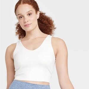 All in motion white cropped sports bra